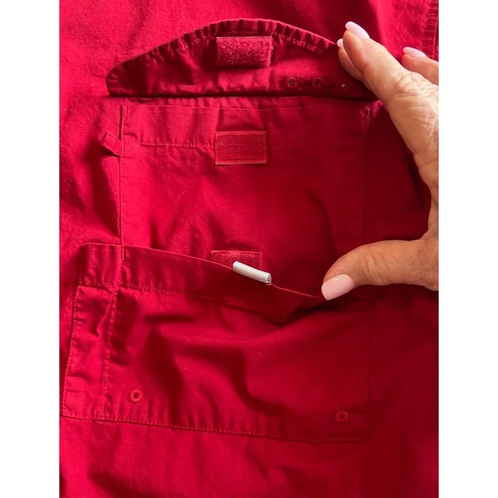 Columbia PFG Oklahoma Sooners Mens XXL Red Short Sleeve Fishing Shirt OU Logo